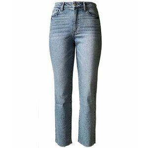 Tinseltown Juniors' Raw-Hem Mom Jeans Size 3